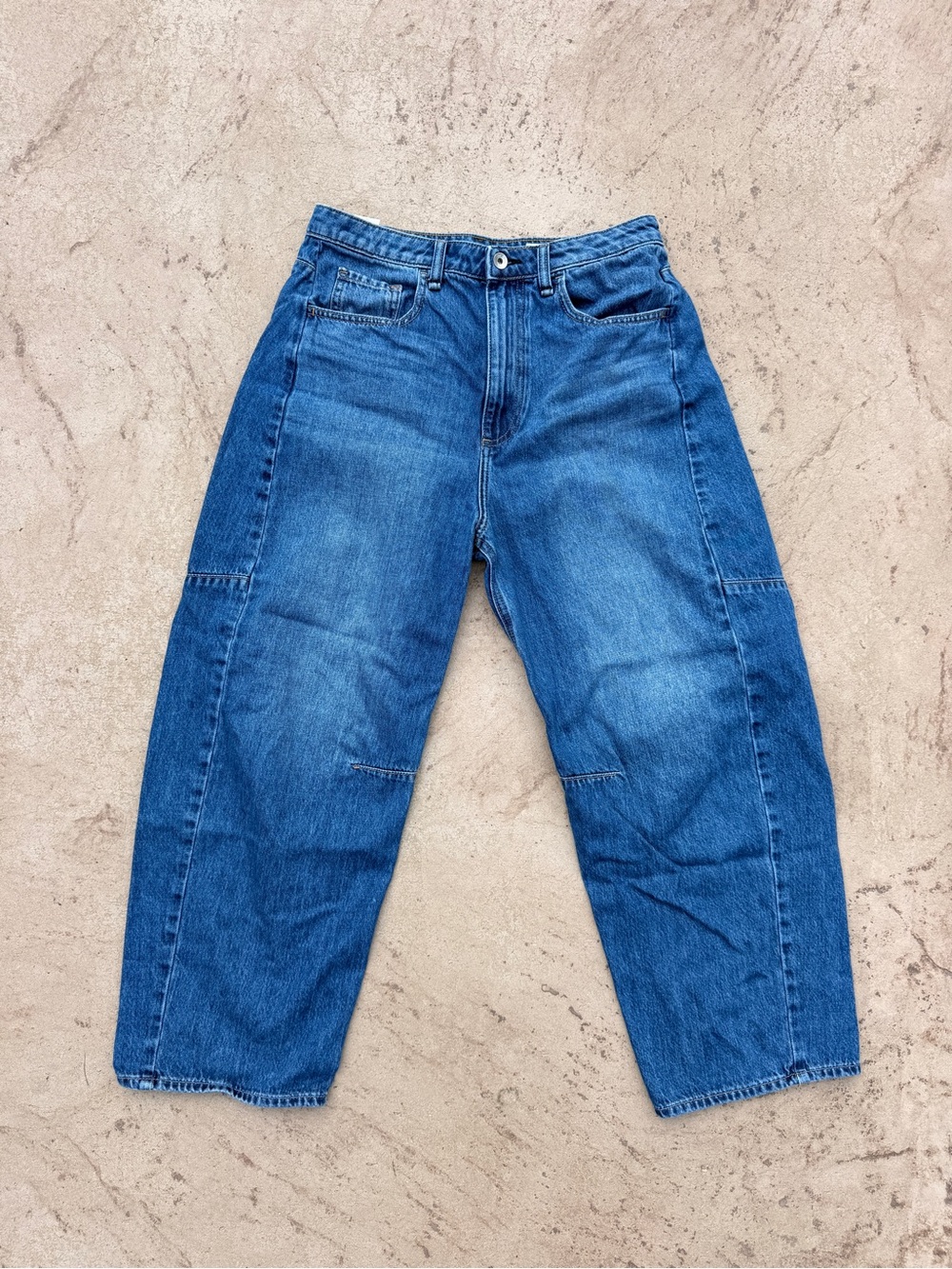 rag & bone Chase Barrel Jeans in Mid Blue